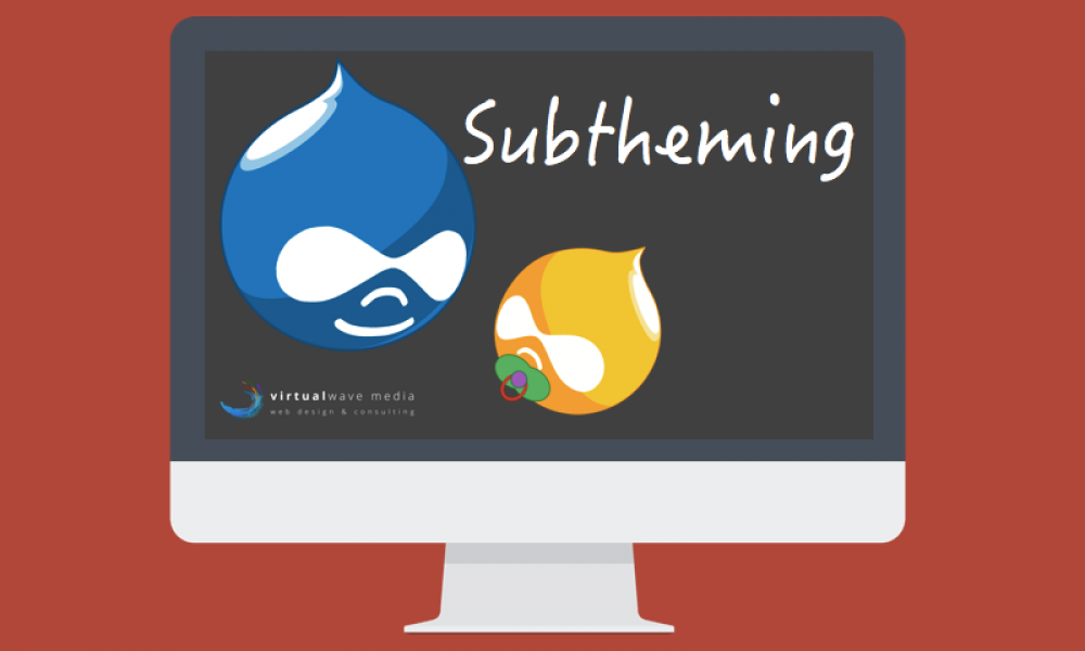 Creating an (Omega) Sub Theme IMac mockup with Drupal Logo and Babyversion of Drupal logo