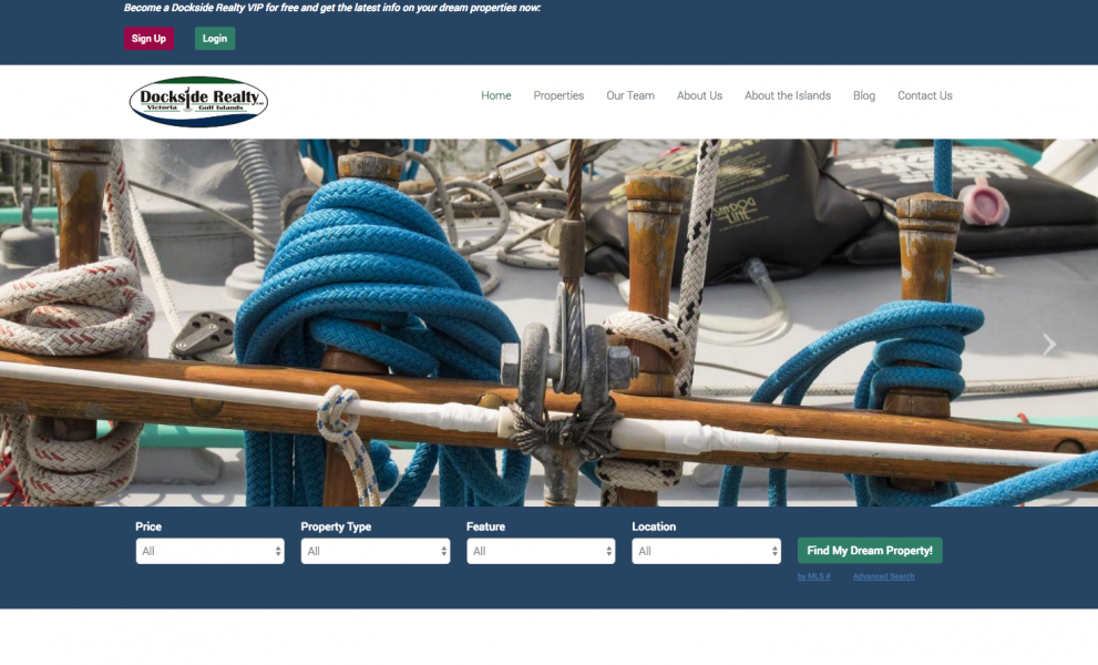 Dockside Realty Website designed by Virtual Wave Media