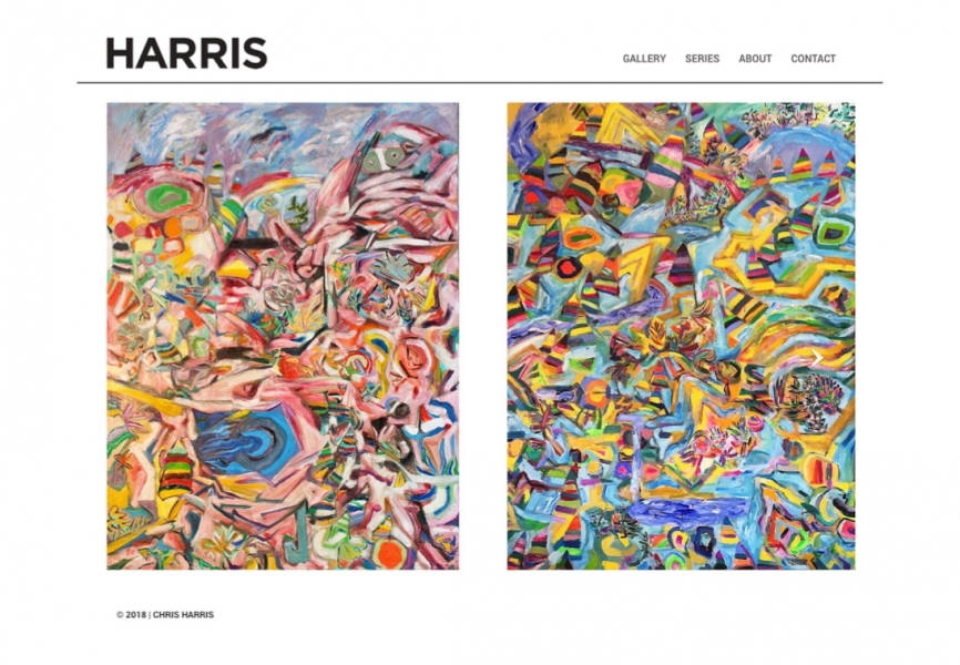 Chris Harris website front page - design by Virtual Wave Media