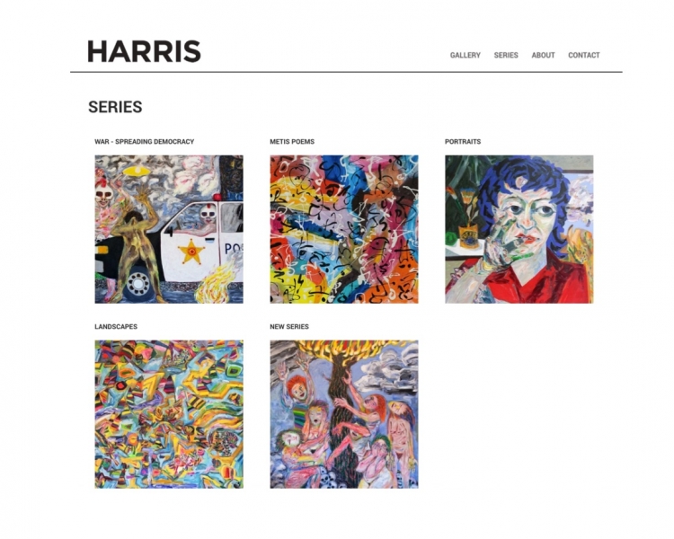 Chris Harris art series - web design by Virtual Wave Media