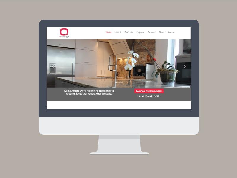 IMDesign aluminum kitchen design website screenshot webdesign by Virtual Wave Media